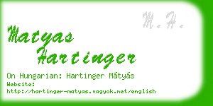 matyas hartinger business card